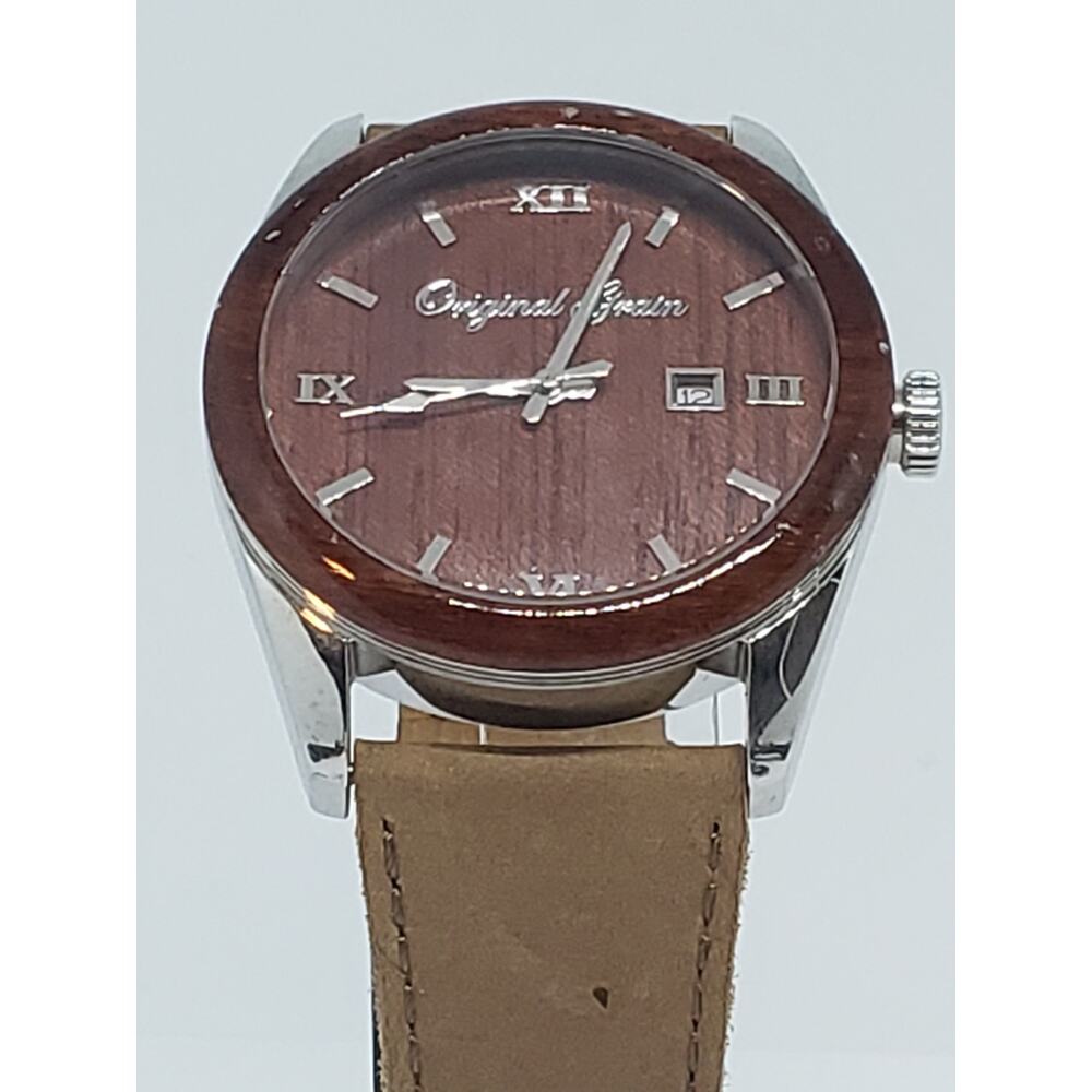 Original Grain Men's Steel Wood Watch 43mm Classic
